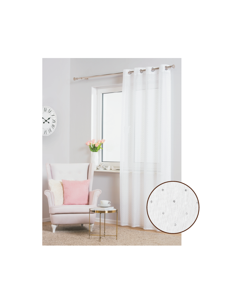 Záclona Migot 140 x 260 cm biela Záclona Migot 140 x 260 cm biela