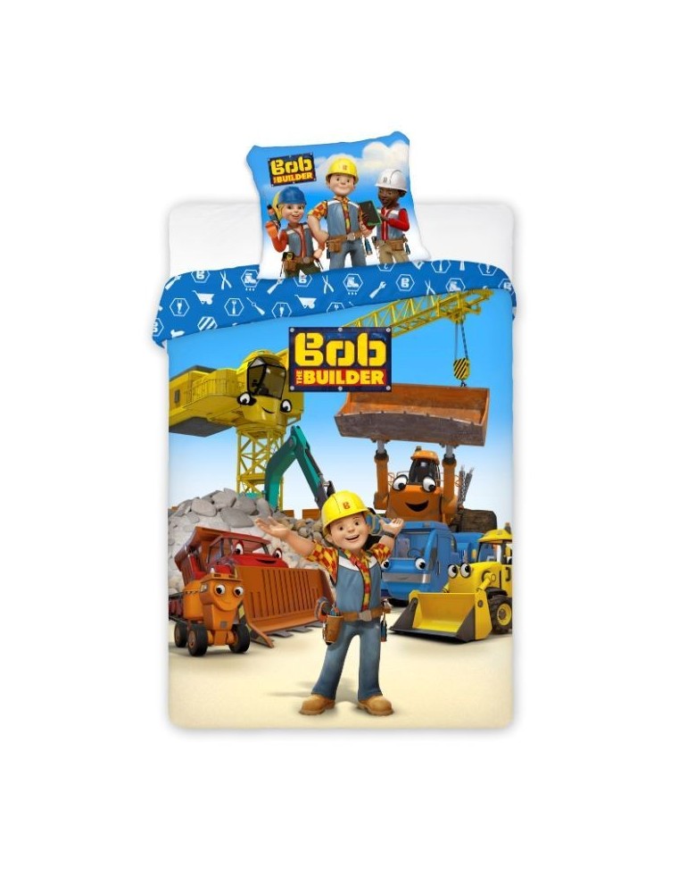 Obliecky_Bob_Stavitel_140x200_+_70x90_cm_FARO Obliecky_Bob_Stavitel_140x200_+_70x90_cm_FARO