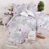 Kvalitetne flanelske plahte Violet EMI s motivom ružičastog cvijeća