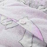 Kvalitetne flanelske plahte Violet EMI s motivom ružičastog cvijeća