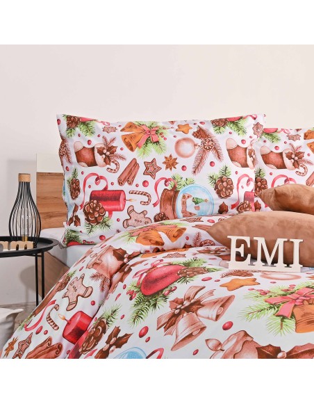 Božićna pamučna posteljina Rafael EMI