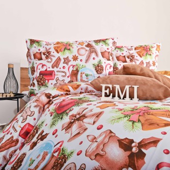 Božićna pamučna posteljina Rafael EMI