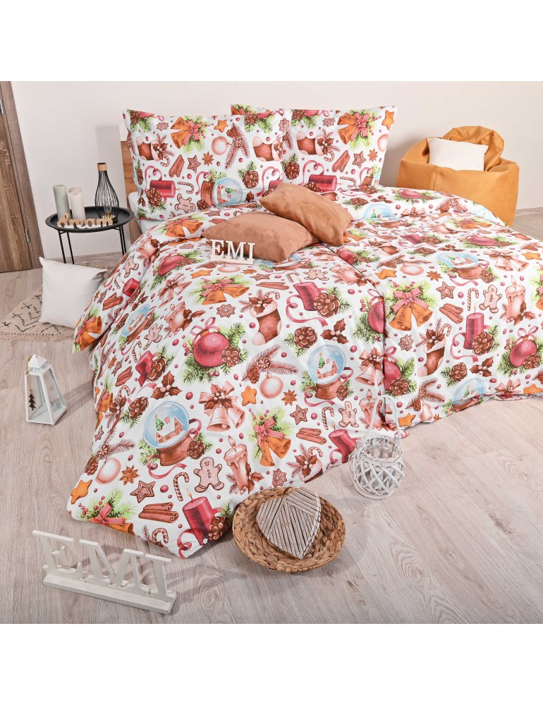 Božićna pamučna posteljina Rafael EMI
