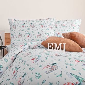 Božićna pamučna posteljina Elfie EMI