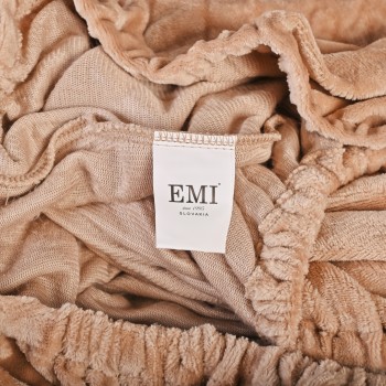 EMI smeđa posteljina od mikropliša