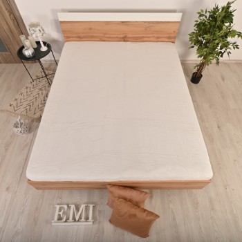 Mikroplišna plahta krem EMI