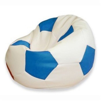 Bean bag nogometna lopta bijelo plava EMI