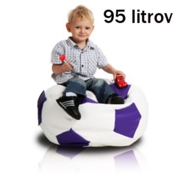 Beanbag nogometna lopta mala bijelo-ljubičasta EMI