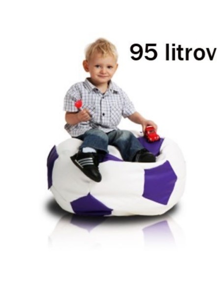 Beanbag nogometna lopta mala bijelo-ljubičasta EMI