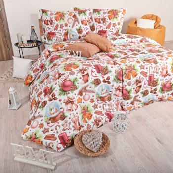 Božićna pamučna posteljina Rafael EMI