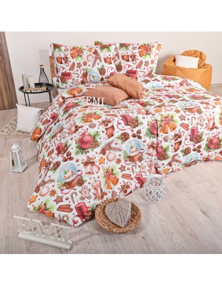 Božićna pamučna posteljina Rafael EMI