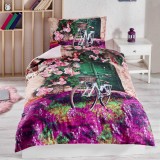 3D pamučna posteljina Violet - trenutno uljepšava svaku sobu
