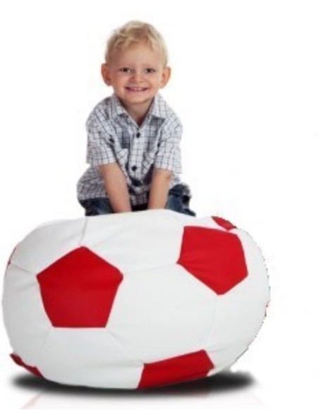 Bean bag nogometna lopta mala bijela crvena EMI
