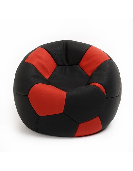 Bean bag mala nogometna lopta crno-crvena EMI