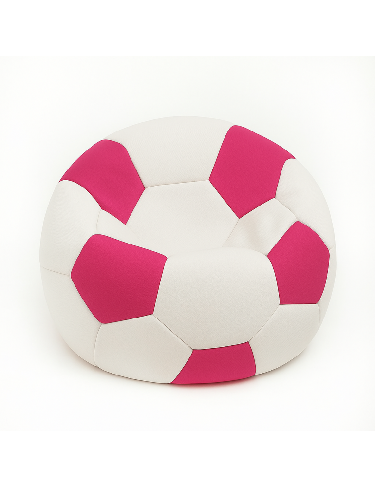 Bean bag nogometna lopta mala bijela ružičasta EMI