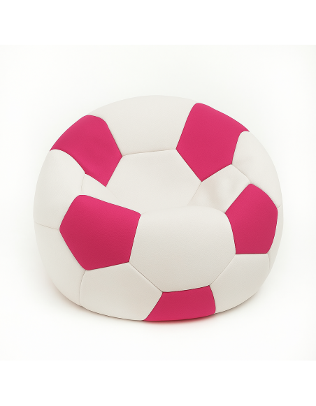 Bean bag nogometna lopta mala bijela ružičasta EMI