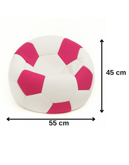 Bean bag nogometna lopta mala bijela ružičasta EMI