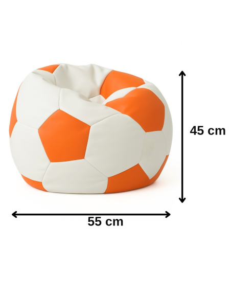 Bean bag nogometna lopta mala bijela narančasta EMI