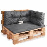 Vrtni set za sjedenje od 3 dijela, sivi, EMI