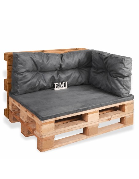 Vrtni set za sjedenje od 3 dijela, sivi, EMI