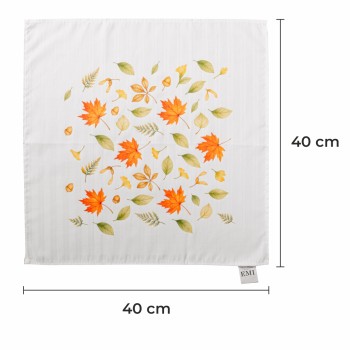 Damask stolnjak Jesen bijeli 40x40 cm EMI