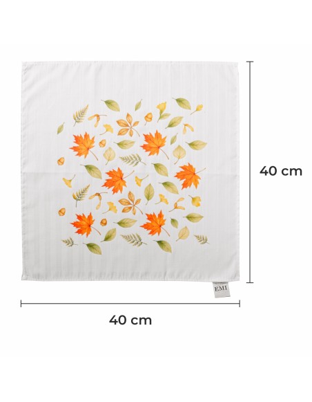 Damask stolnjak Jesen bijeli 40x40 cm EMI
