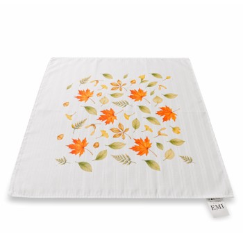 Damask stolnjak Jesen bijeli 40x40 cm EMI