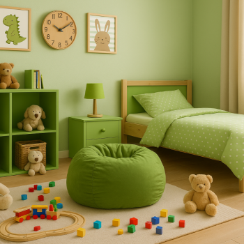 Lopta za beanbag zelena antilop zelena EMI