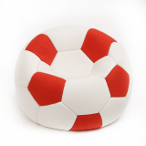 Bean bag nogometna lopta bijela crvena EMI