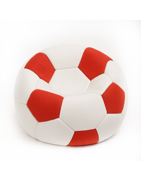 Bean bag nogometna lopta bijela crvena EMI