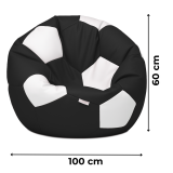 Crno-bijela nogometna lopta EMI