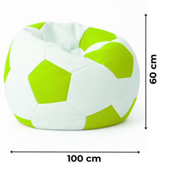 Vreća za sjedenje nogometna lopta bijela limeta EMI
