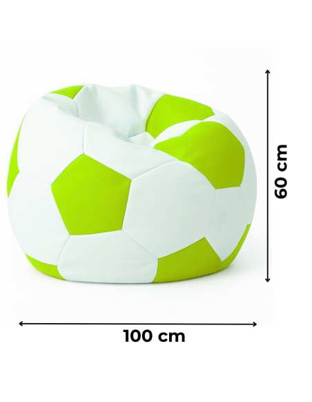Vreća za sjedenje nogometna lopta bijela limeta EMI
