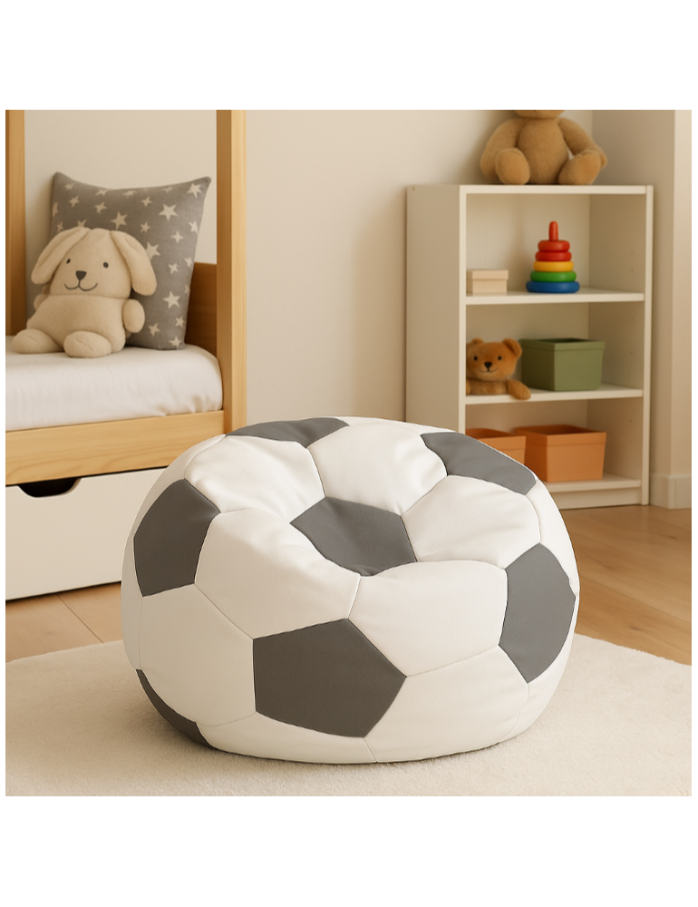 Vreća za sjedenje nogometna lopta bjelkasto siva EMI