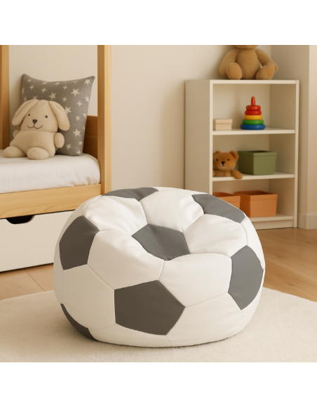 Vreća za sjedenje nogometna lopta bjelkasto siva EMI