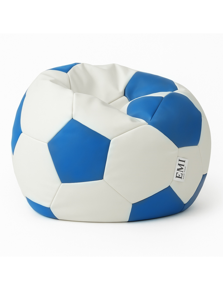 Bean bag nogometna lopta bijelo plava EMI