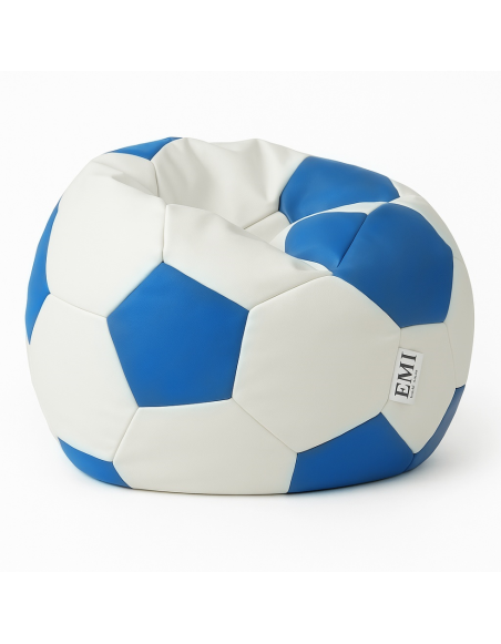 Bean bag nogometna lopta bijelo plava EMI