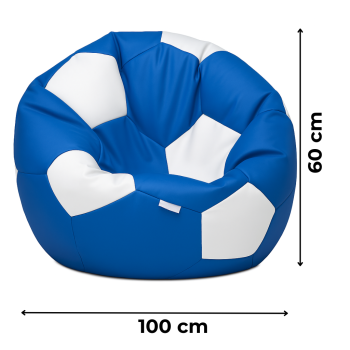 Bean bag nogometna lopta plavo-bijela EMI