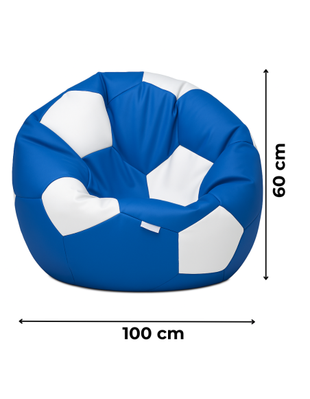 Bean bag nogometna lopta plavo-bijela EMI