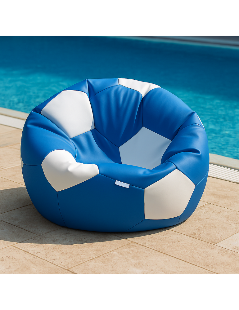Bean bag nogometna lopta plavo-bijela EMI