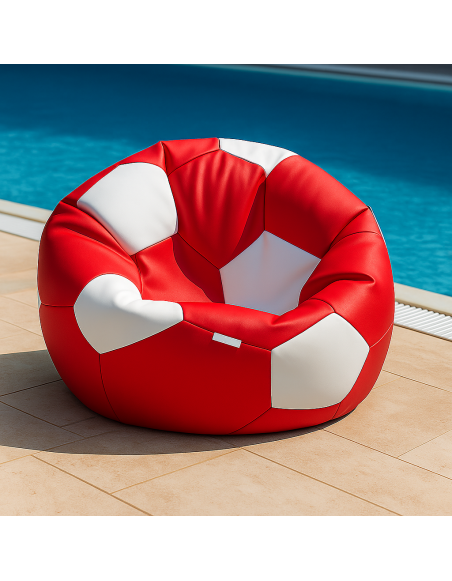 Bean bag nogometna lopta crveno-bijela EMI