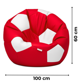 Bean bag nogometna lopta crveno-bijela EMI