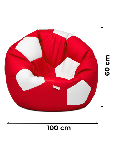 Bean bag nogometna lopta crveno-bijela EMI