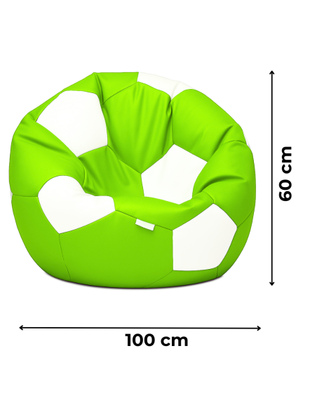 Vreća za sjedenje nogometna lopta limeta-bijela EMI