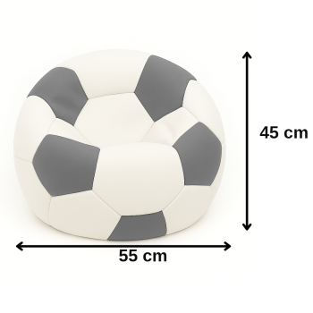 Vreća za sjedenje nogometna lopta mala bijela siva EMI