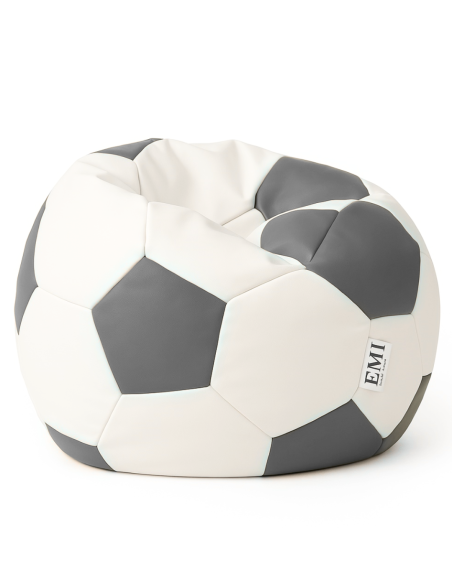 Vreća za sjedenje nogometna lopta mala bijela siva EMI