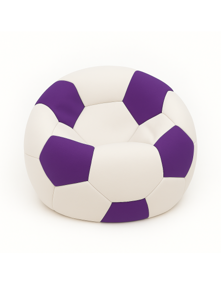 Beanbag nogometna lopta mala bijelo-ljubičasta EMI