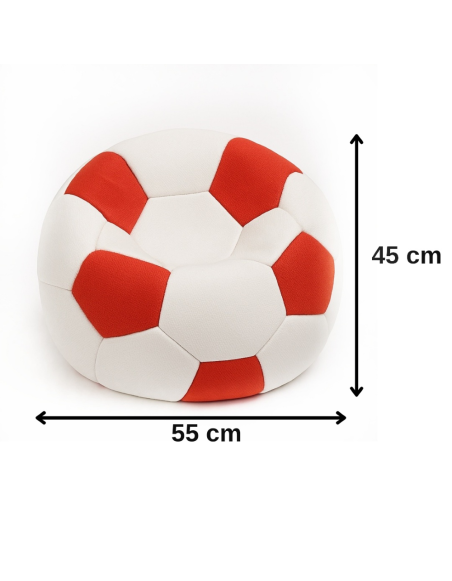 Bean bag nogometna lopta mala bijela crvena EMI