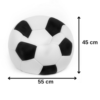 Torba za sjedenje nogometna lopta mala bijelo-crna EMI