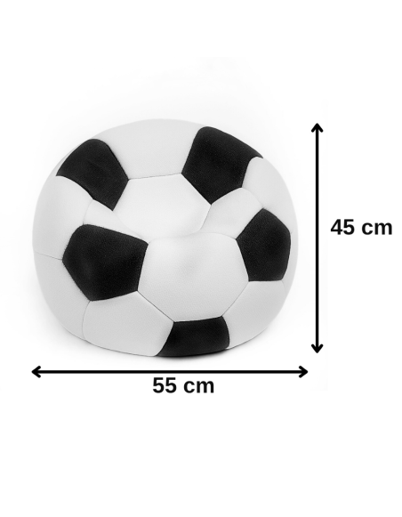 Torba za sjedenje nogometna lopta mala bijelo-crna EMI